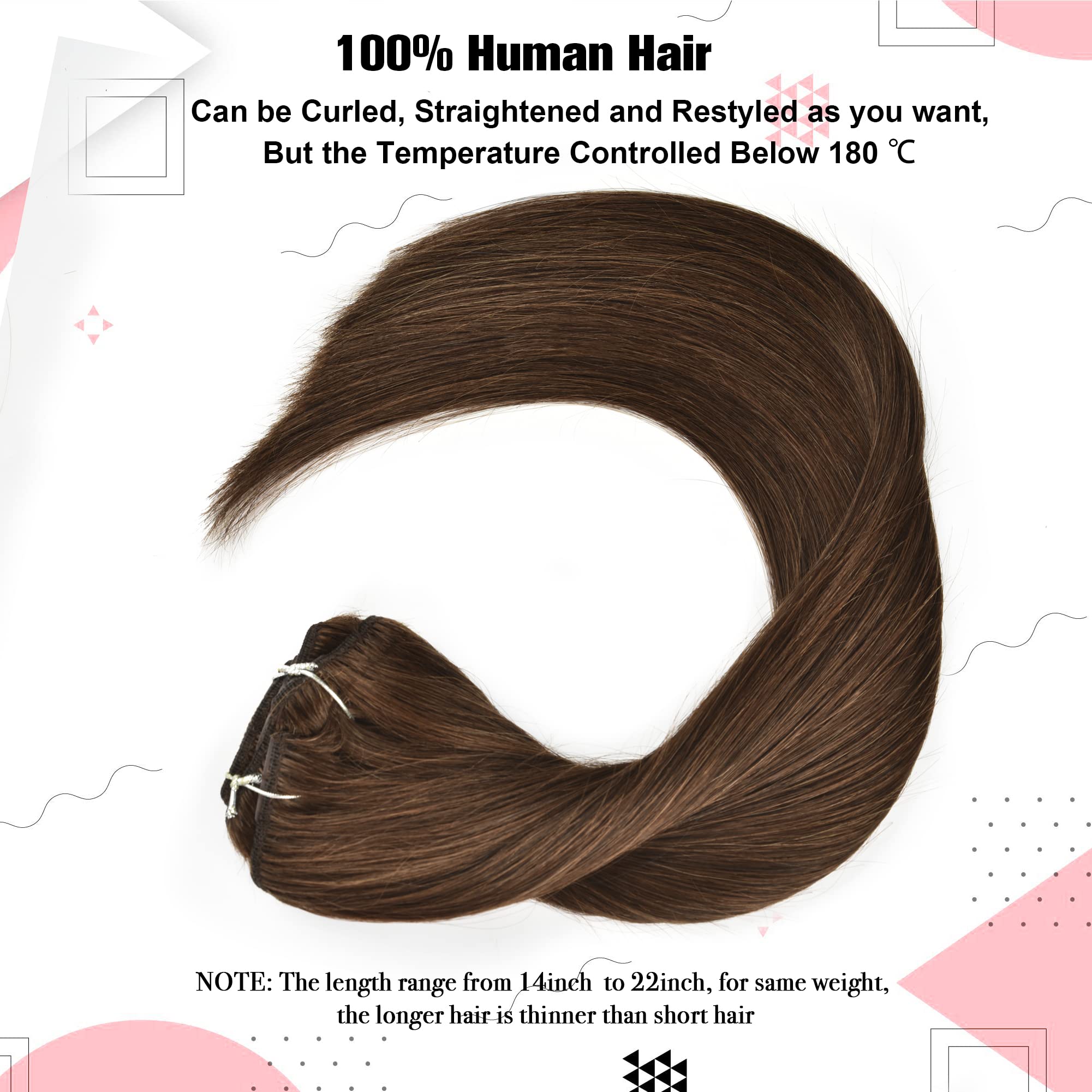 Amazon.com : Clip ins Human Hair Extensions 20inch 120g 7Pcs 