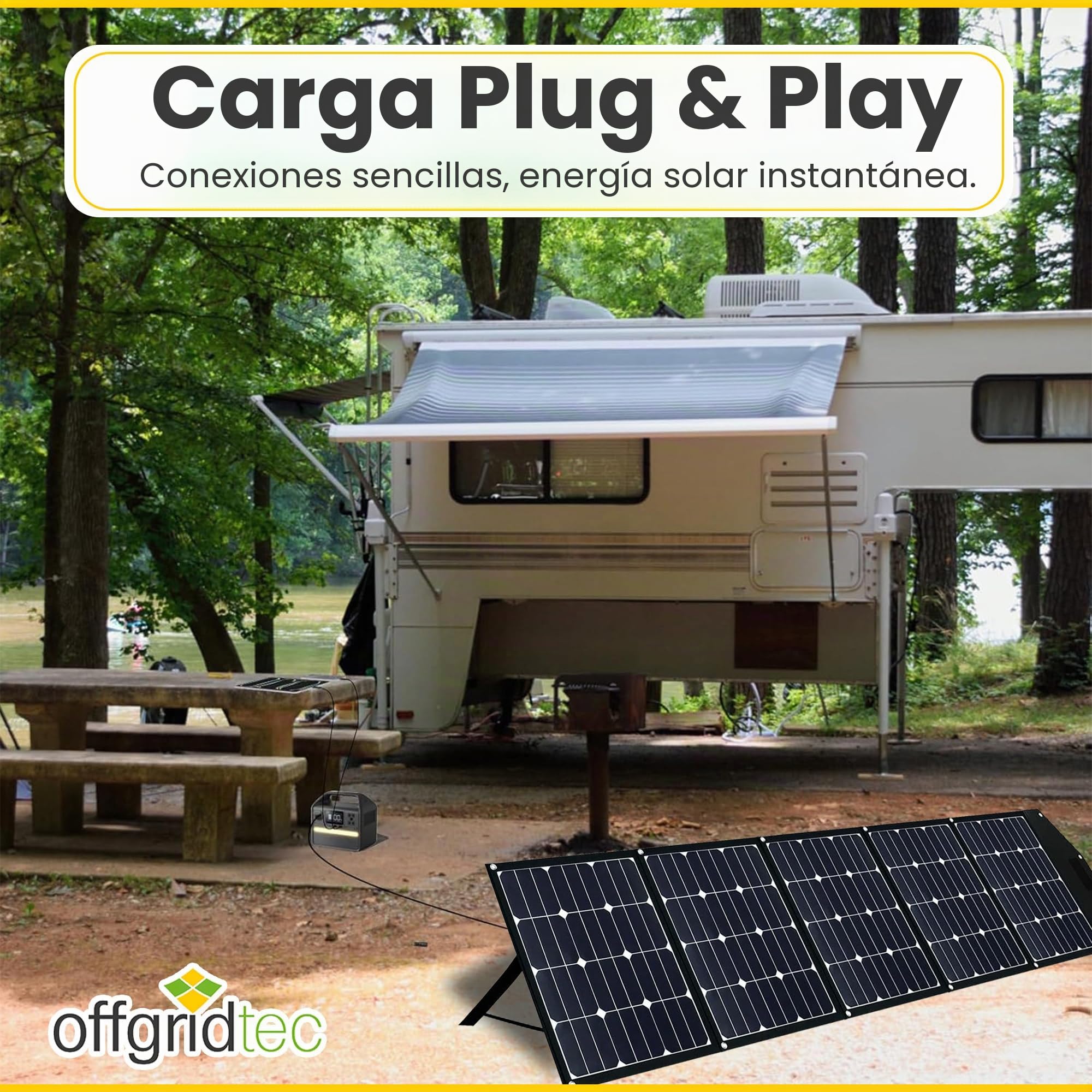 Offgridtec FSP-2 - Módulo solar plegable (225 W, con células de contacto Sunpower, sin regulador de carga)