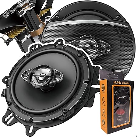 6.5'' Car Speakers, 500 Watt Max 4-Way Coaxial Car Audio