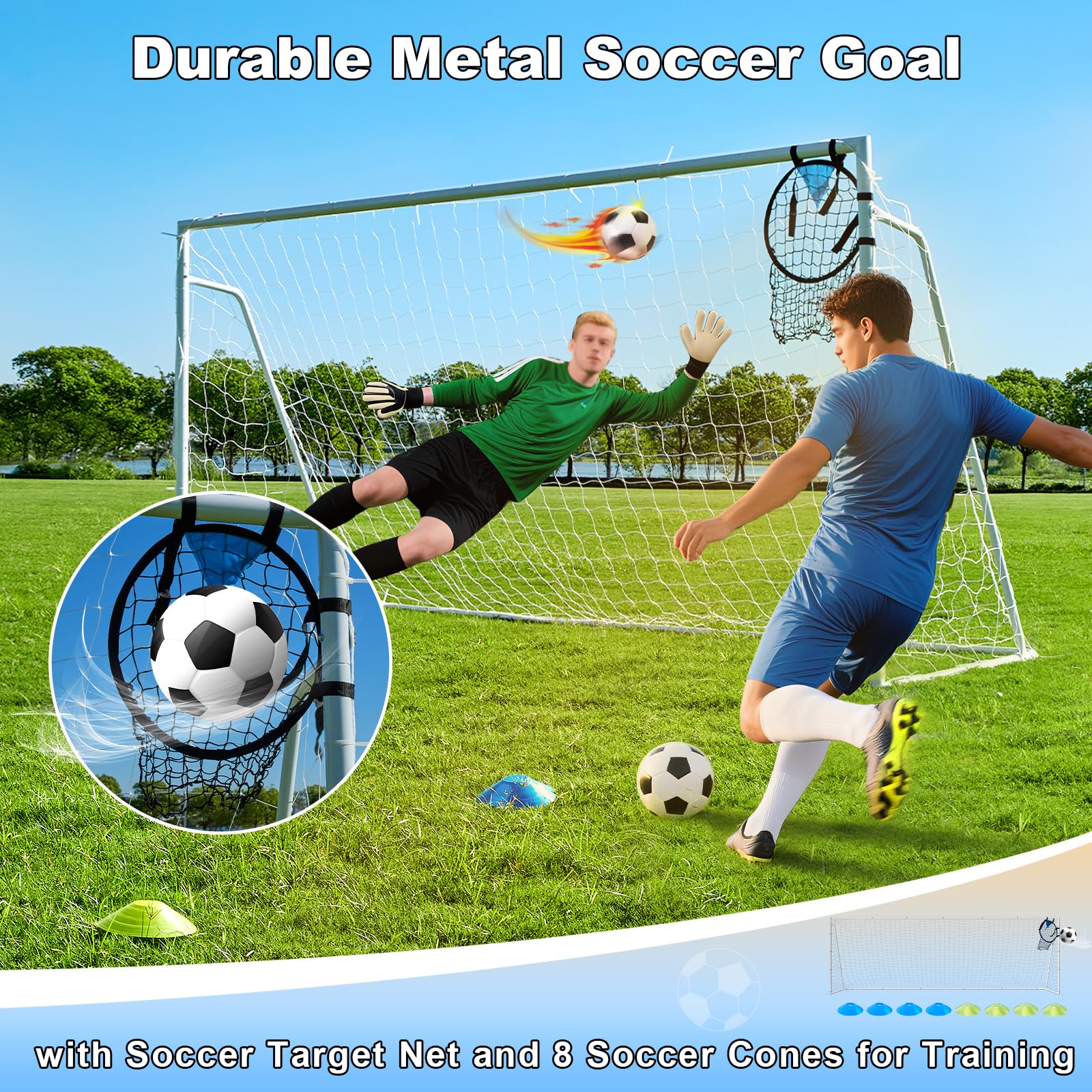 But Soccer Soccer Goal For Backyard 12x6/10x6.5/8x6/8x5/6x4 Soccer Net ...