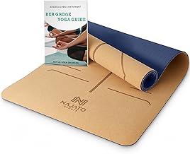 Sports Cork Yoga Mat - Non-Slip Cork Yoga Mat with Yoga Strap, Carry Strap and E-Book - Cork Yoga Mat 183 x 65 x 0.6 cm - Sustainable Yoga Mat Cork