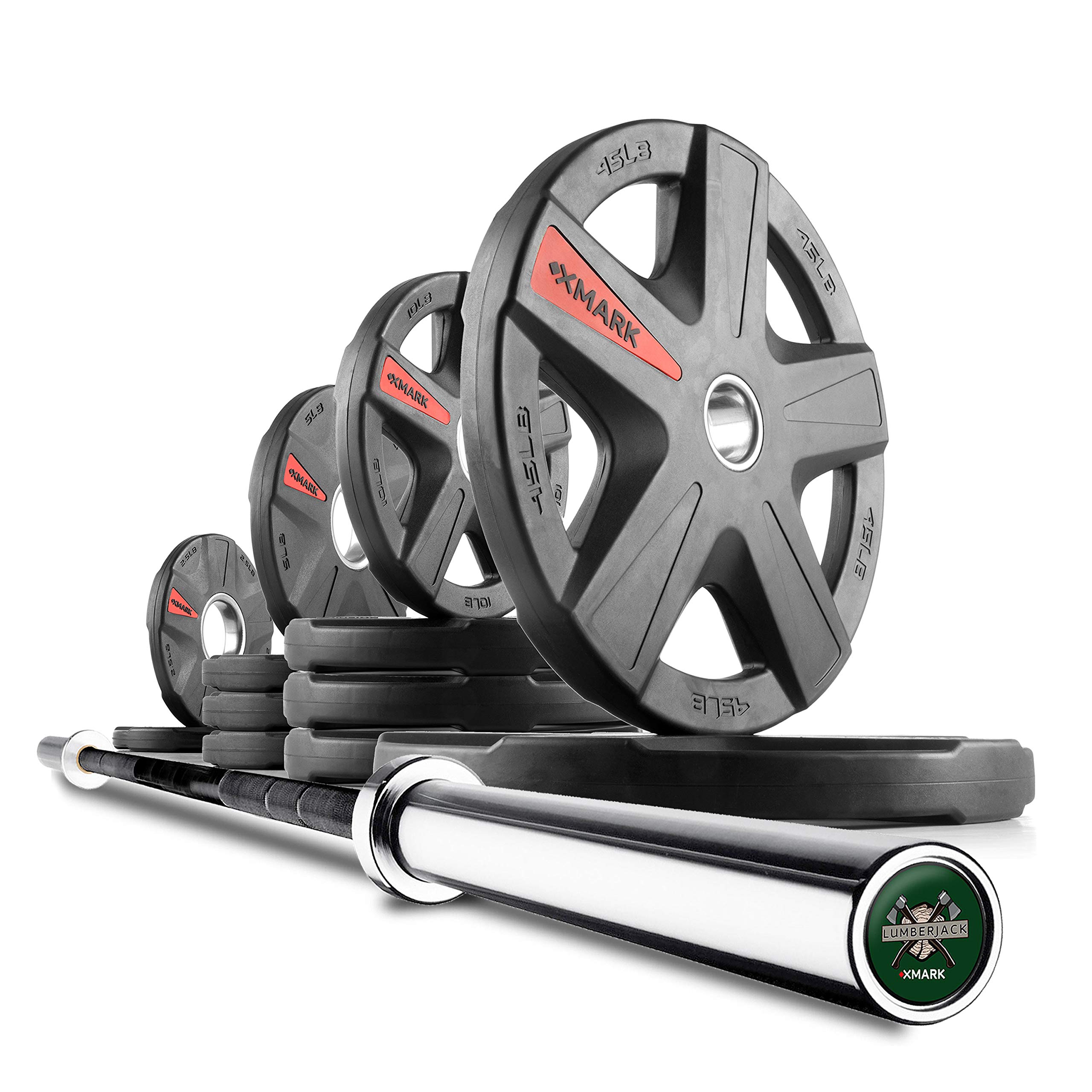 XMark LUMBERJACK Weight Bar and Plate Set