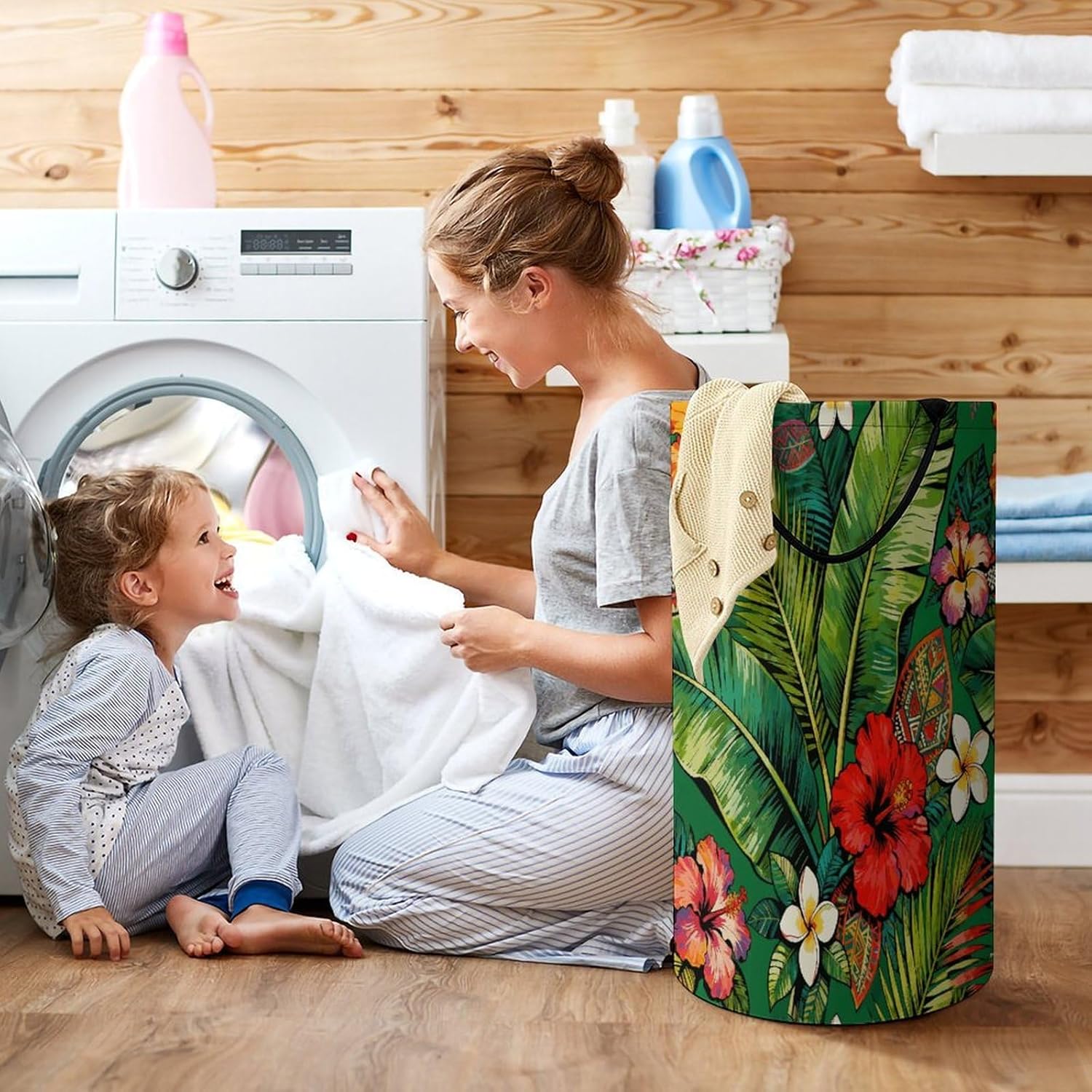 Dirty Clothes Basket Extra Large 110l Open Top Laundry Hamper With Portable Carry Handles, Foldable Waterproof Clothes Basket Spacious Laundry Bag For Bedroom Bathroom Laundry Room Dorm