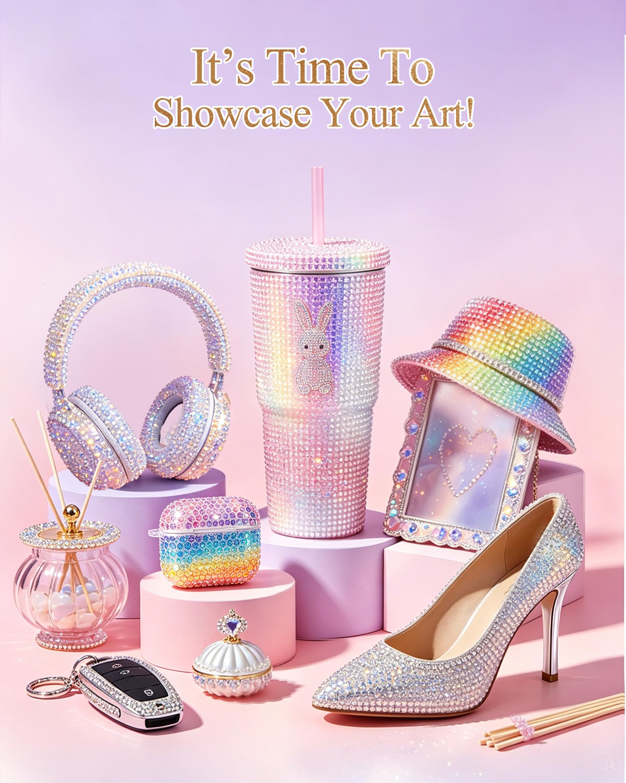 42 Farben Glitzersteine, 39000 Stück Strasssteine Bedazzler Kit, Flatback Rhinestones für DIY Bedazzling Nägel Textilien, 4 Klebepatronen, Löffel, Portionierteller Usw, Geschenke für Mädchen