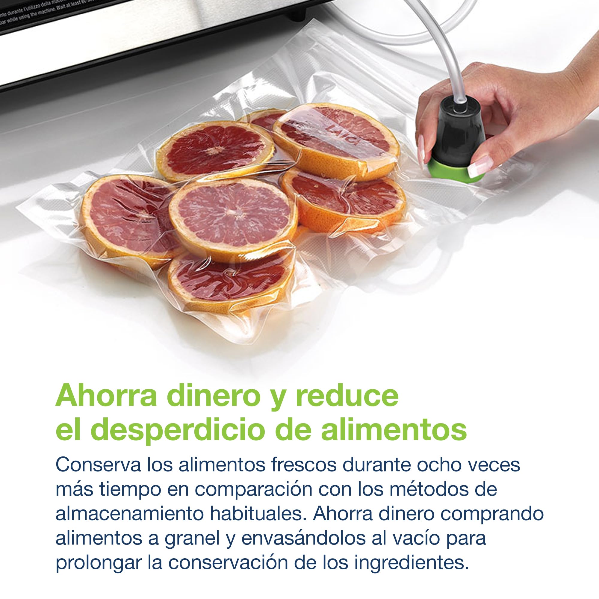 Laica VT3240 XPro Maquina de envasado al Vacío Profesional 22L/Min., incluye 2 rollos de 28x600 cm.