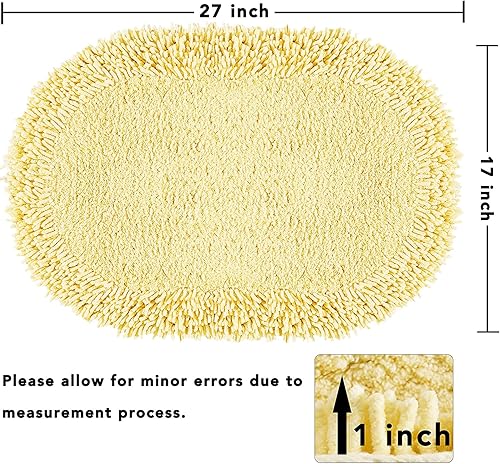 Miniatura 3 de TOMORO Alfombra de baño de felpilla de algodón, toalla de baño suave y súper absorbente, tapete de baño antideslizante para ropa de hotel de lujo,