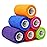 OK TAPE Self Adherent Cohesive Bandages Wrap - 6Packs, 4 x 5 Yards, Non-Woven Self Adhesive Bandage Wrap for Thumb, Finger, Wrist, Ankle, Vet Wrap Bandages Tape (Mixed Colors)