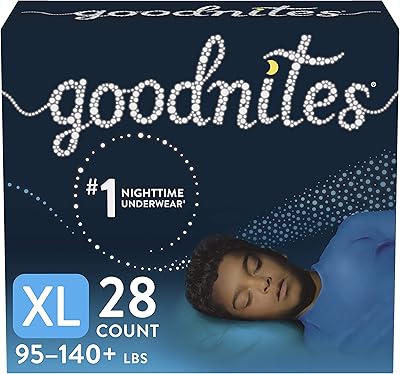 Goodnites Nighttime Bedwetting Underwear, Boys' X-Large (28 Count), Pack of 2 of 14 Count