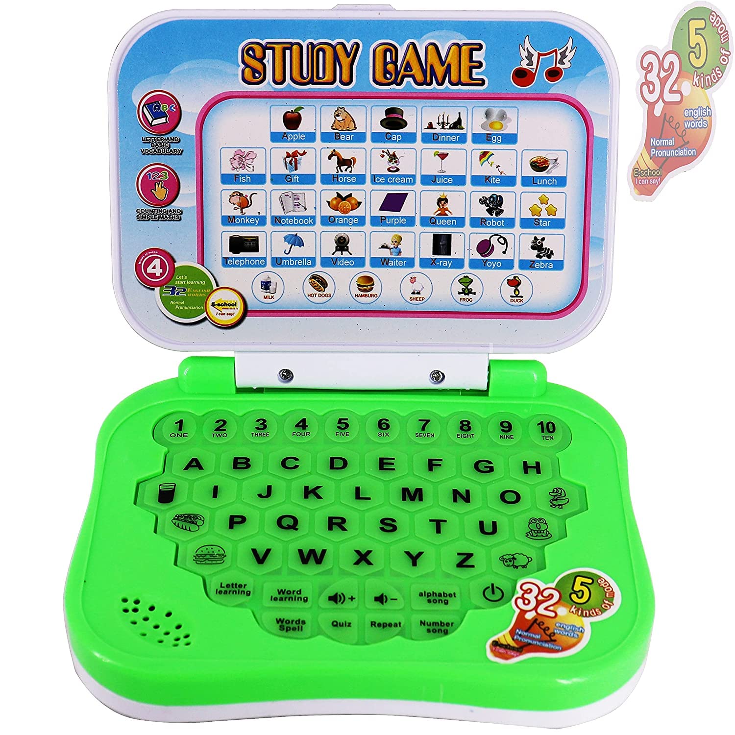 See full amazon price history chart for AEXONIZ TOYS Mini Tablet/Laptop/Notebook/Computer Toy for Kids ABC and 123 Learning for Kids with Words,Sounds & Music,for 3+ Year Olds Girls and Boys-Multicolor AEXONIZ TOYS Mini Tablet/Laptop/Notebook/Computer Toy for Kids ABC and 123 Learning for Kids with Words,Sounds & Music,for 3+ Year Olds Girls and Boys-Multicolor (B0B54Q6KHK) Amazon Price History, Amazon Price Tracker