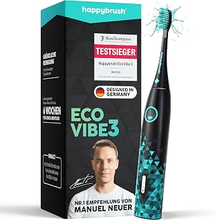 happybrush Eco Vibe 3 Schallzahnbürste, 8 Wochen Akku