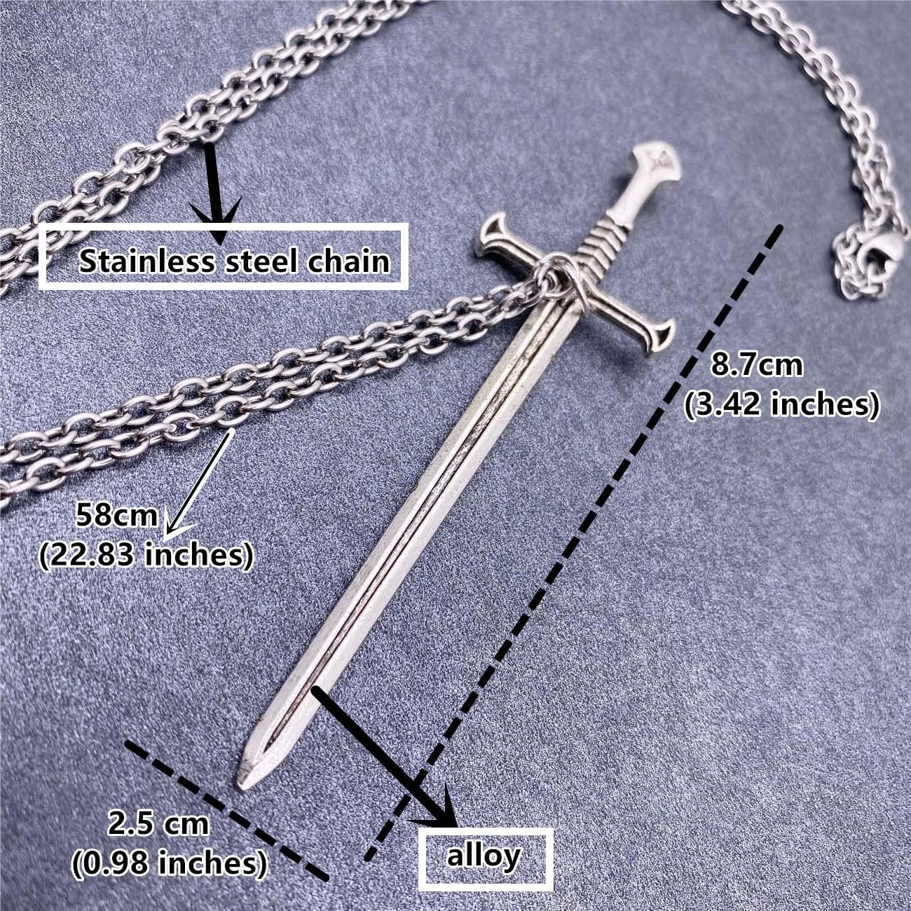 Stainless Steel Chain Pendant Necklace for Men Women Medieval Pendant Necklace - Image 3
