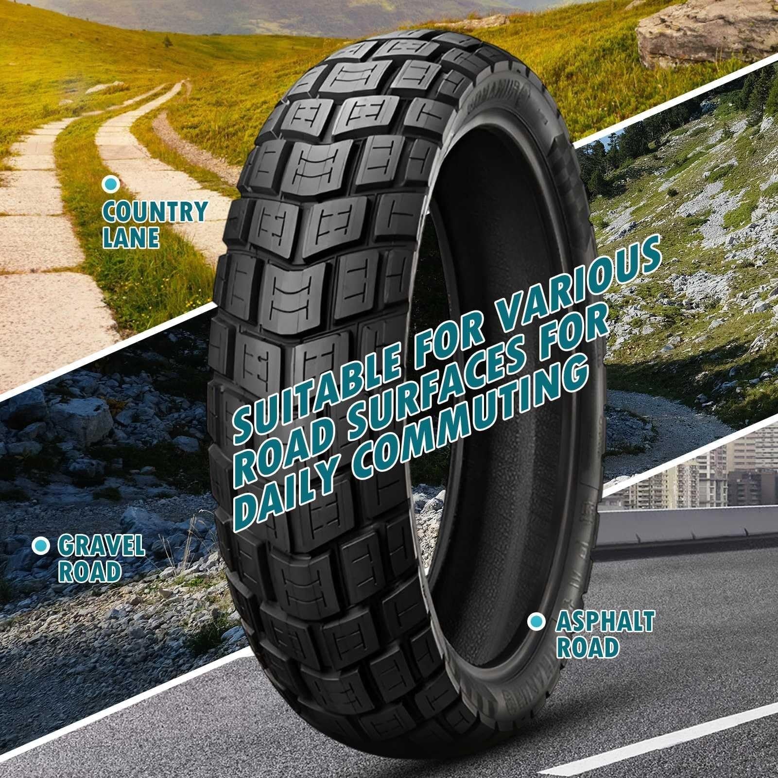 150/70-17 Opona Motocyklowa Tubeless Wszechterenowa, 150/70/17 Opona Odporna na Zużycie Antypoślizgowa, 150 70 17 Trwała Opona 17 Cali do Skutera Przednie Tylne Koło