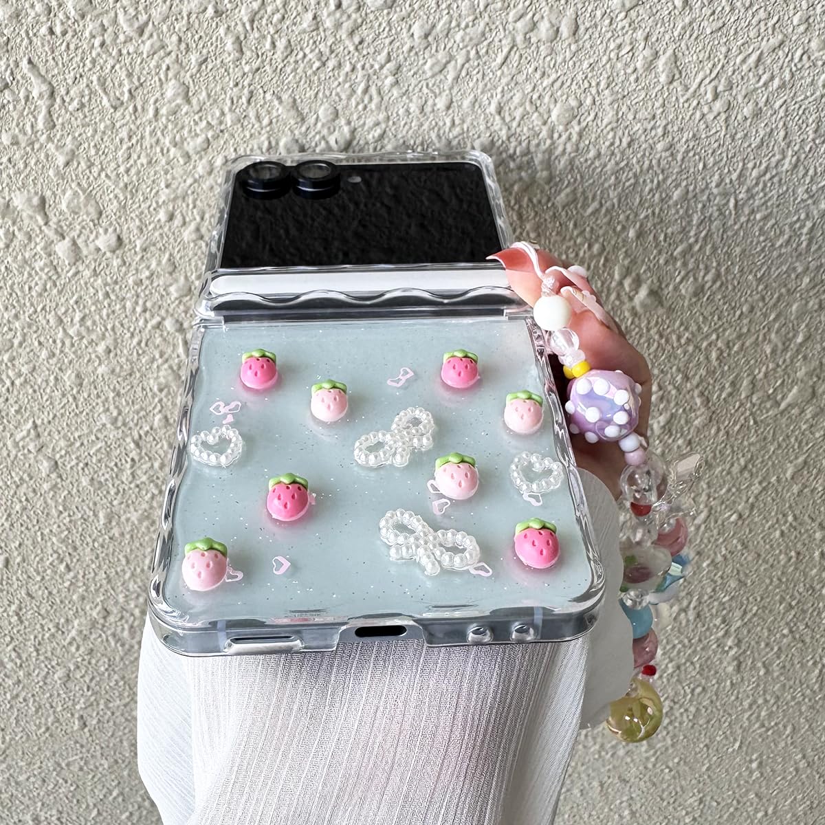 Carino Strap Custodia per Galaxy Z Flip 7 Cerniera Protettiva