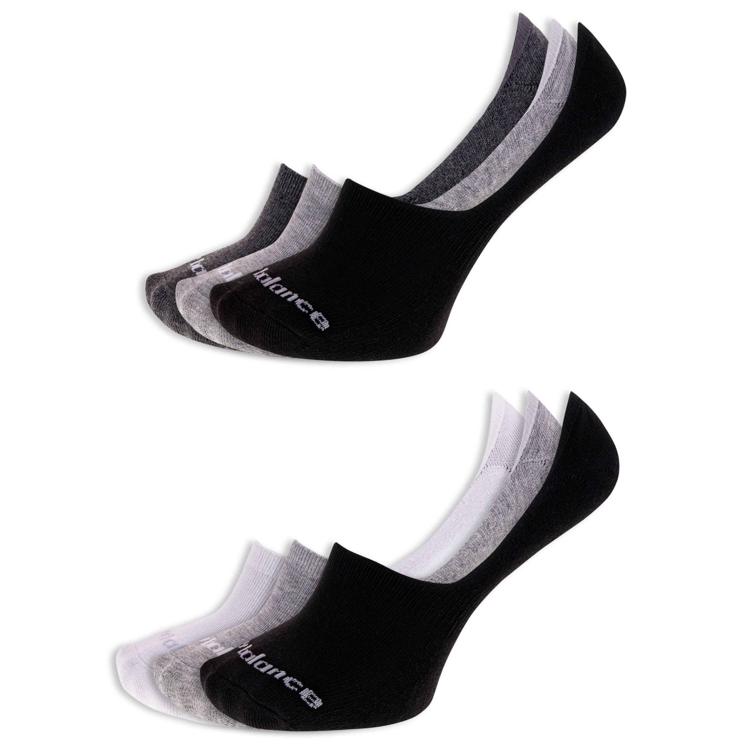 New Balance Women's Performance Cushioned Liner Socks-6 & 12 Pairs-Moisture Wicking