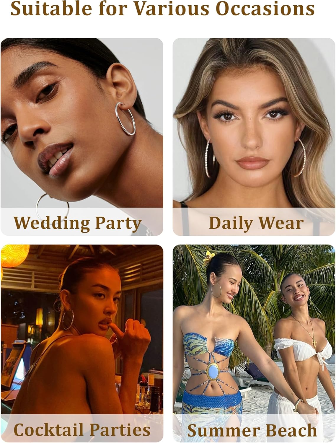 Valentines Gifts for Her 2mm Thin Large S925 Sterling Silver Hoop Earrings for Women Hypoallergenic Big Hoop Non Tarnish Earrings Lightweight 20/30/40/50/60/70mm - Image 5