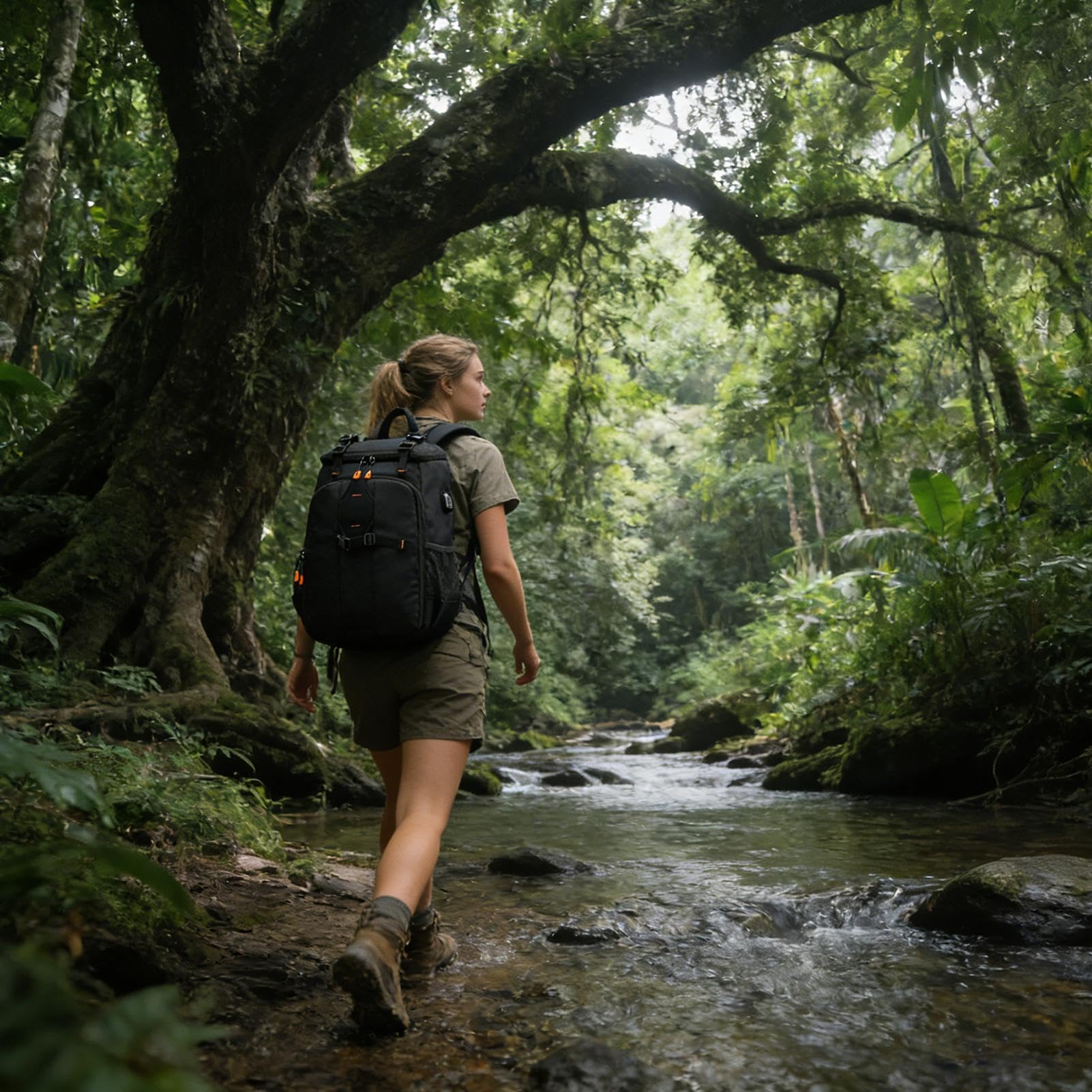 Mochila para Cámaras de Fotógrafos Impermeable Gran Capacidad Ajustable con | Artículo de Equipaje de Mano para Mujer Viajes Fotografía Senderismo Drone Trabajo Escuela