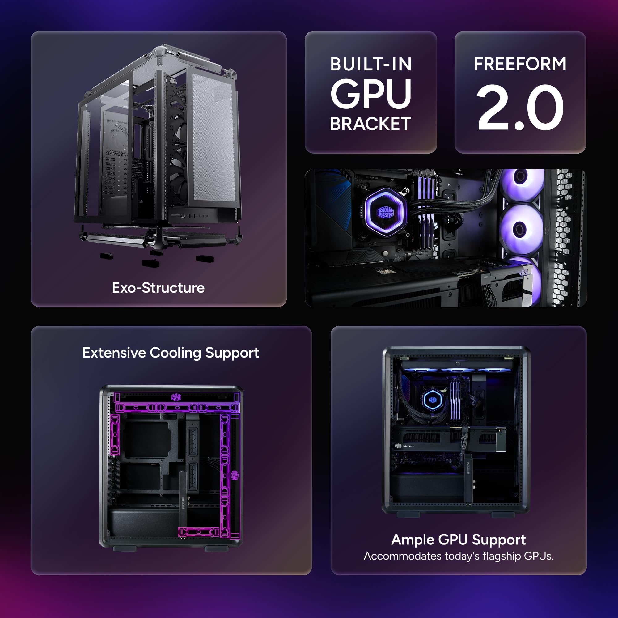 Amazon | Cooler Master MasterFrame 500 メッシュ ブラック フリー