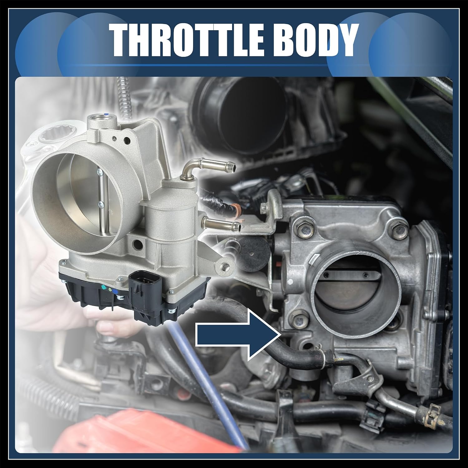 Throttle Body Assembly, 78mm Throttle Body Actuator No.35100-3C700 for Hyundai Santa Fe 3.5L V6 - Gas 2010-2012 Aluminum Alloy Silver Tone, 1 Pcs Durable Material