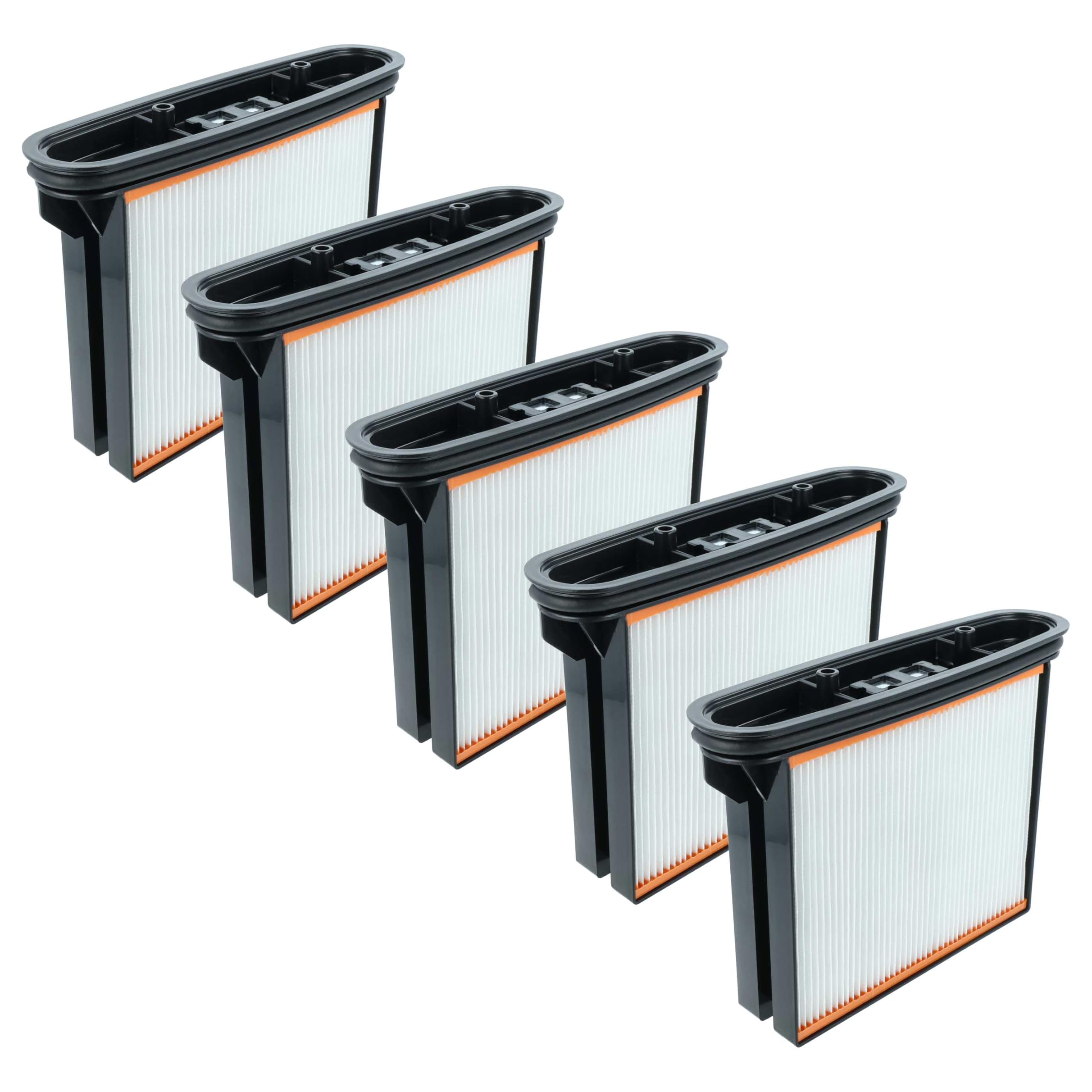vhbw 5x Filtro plisado plano H11 compatible con Starmix iPulse M-1635 Safe Plus aspiradora industrial, seco y húmedo - Elemento filtrante
