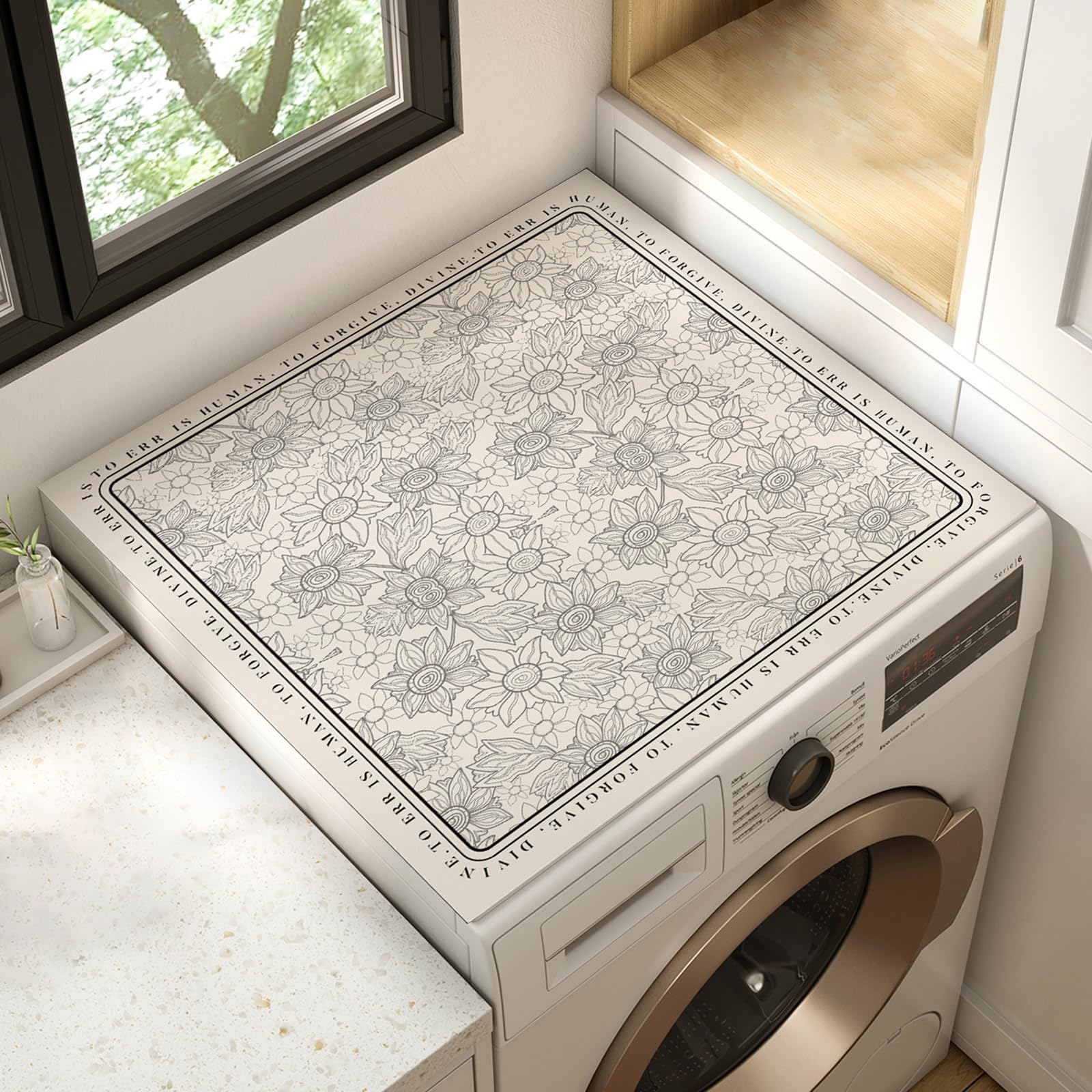 Anti Slip Fridge Dust Cover,Fridge Protection Mat Top,Washing Machine Top Cover Cloth,Refrigerator Dust Proof Cover Mat,Anti Fouling,Waterproof,Wear Resistant,For Washer,Dryer,Bedside Table
