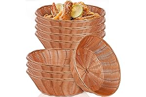 Yesland 8 Pack Plastic Round Dinner Roll Basket