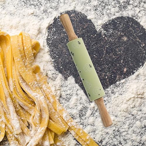 Miniatura 5 de LIFKOME Rodillo de silicona para pastelería, pizza, dumpling Skin Maker Docker para masa, ahorro de tiempo, suministros de horneado para pizza