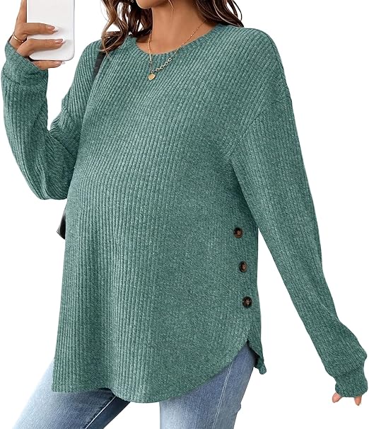 Montesy Robe Pull de Grossesse Douce et Extensible