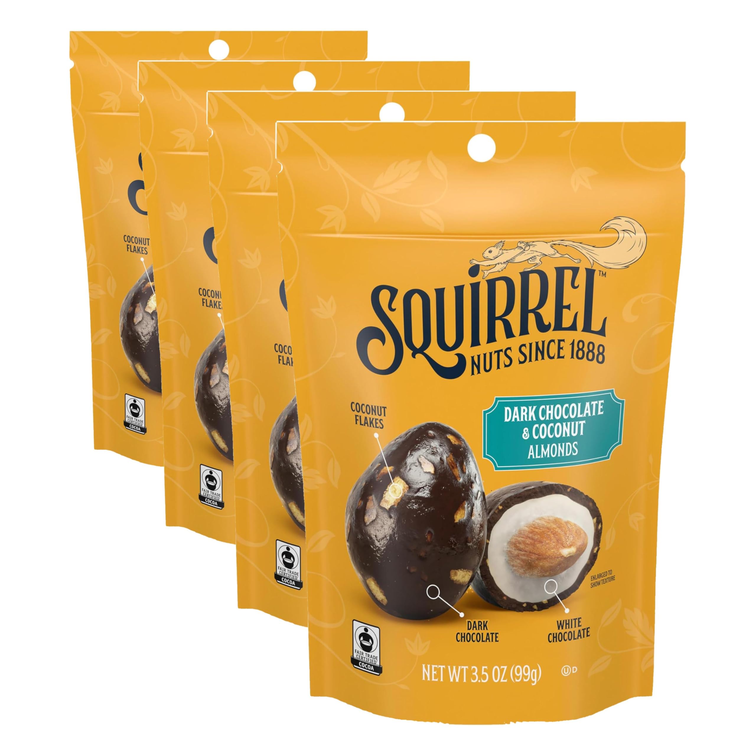 Dark Chocolate Coconut Almond / 3.5 Ounce (Pack of 4)
