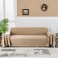 Vista 28 de MEETSKY Funda Blanca para Sofá, Fundas para Sofá, Funda para Sofá de Dos Plazas, Sillón Reclinable, Futón, Protector Lavable de Tela Gruesa