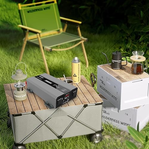 Miniatura 6 de MFUZOP Inversor de onda sinusoidal pura de 2000 W, convertidor de 12 V CC a 110 V120 V CA con 2 salidas de CA, puerto USB de 3 A, controlador remoto