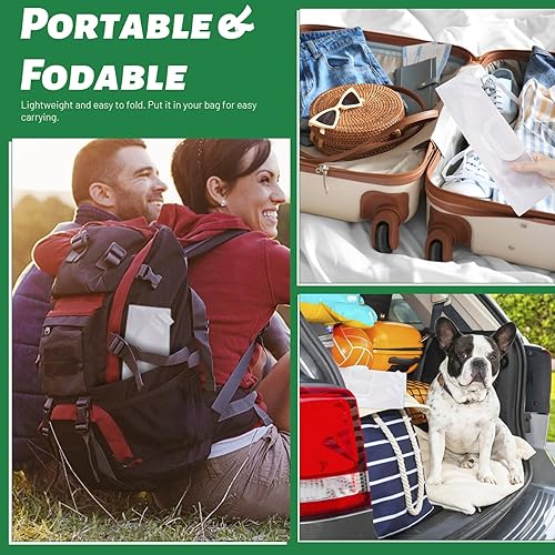 Miniatura 7 de Paquete de 4 recipientes plegables para agua, bolsas de agua portátiles con boquilla, tanque plegable de plástico para transportar agua, sin fugas,