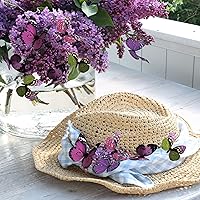 Vista 6 de Paquete de 12 estacas de mariposa 3D para decoración de bricolaje, 2 tamaños de adornos de mariposa para el hogar, flores falsas, suministros