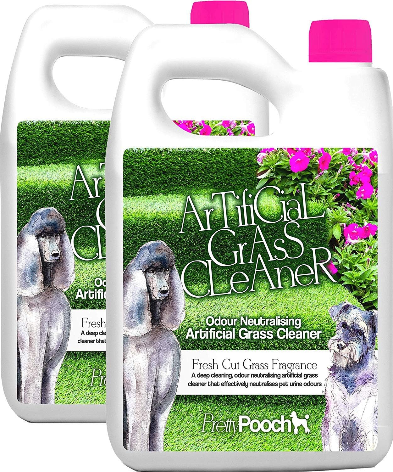 Pretty Pooch Artificial Grass Cleaner for Dogs (Fresh Cut Grass, 2 x 5