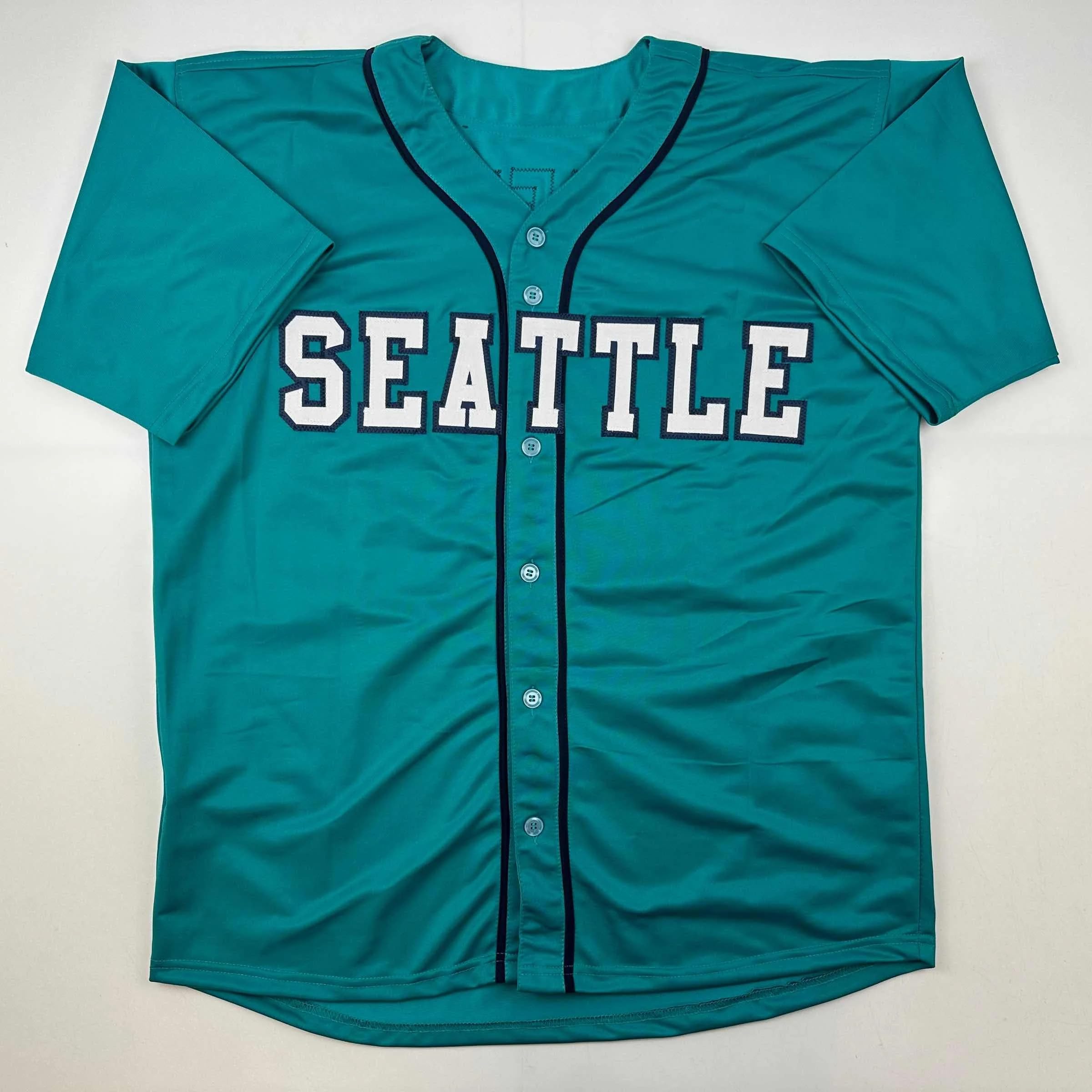 Facsimile Autographed Ken Griffey Jr. Seattle Teal Reprint Laser