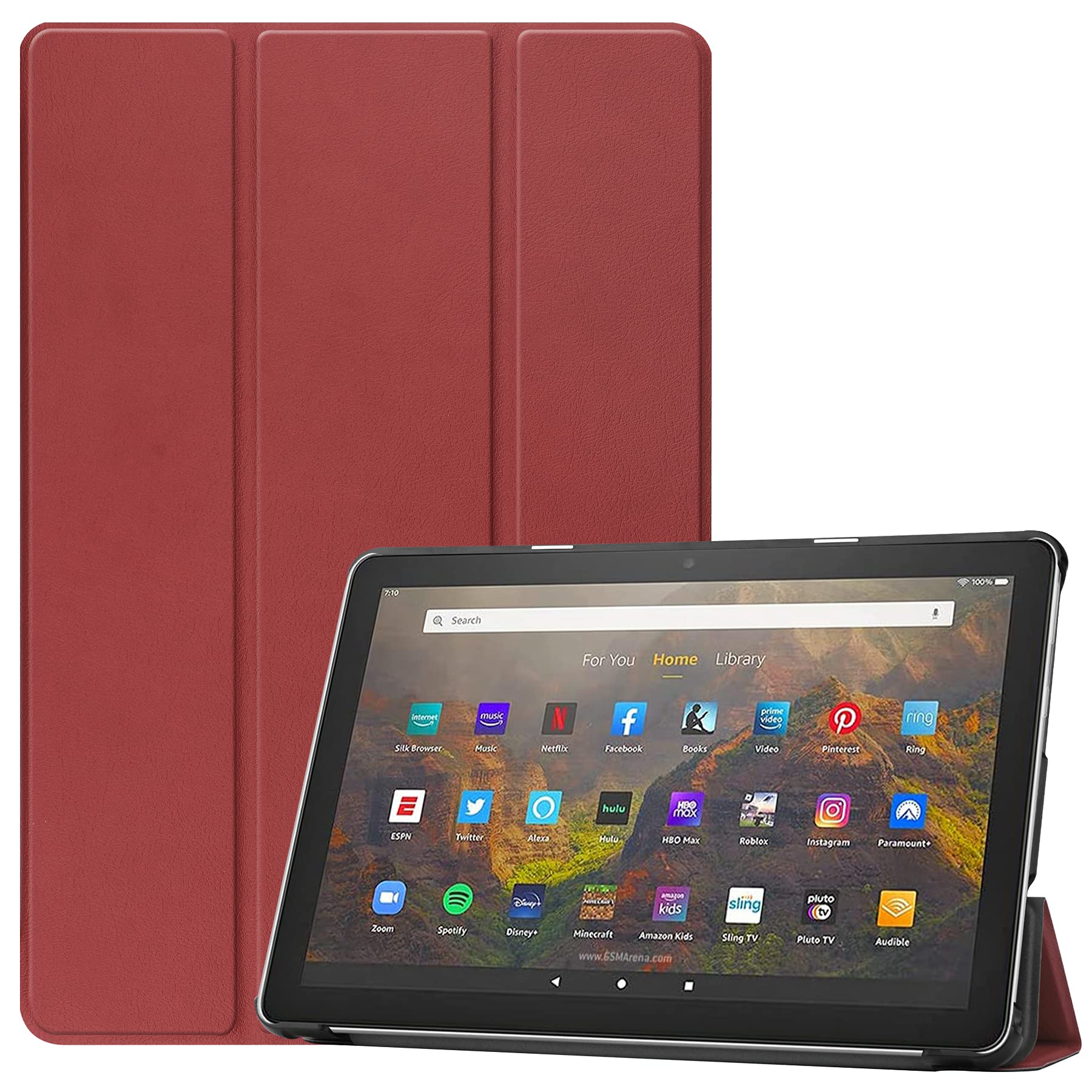 Amazon.co.jp: Pokaas Fire HD 10 2021 ケース Fire HD 10 Plus カバー
