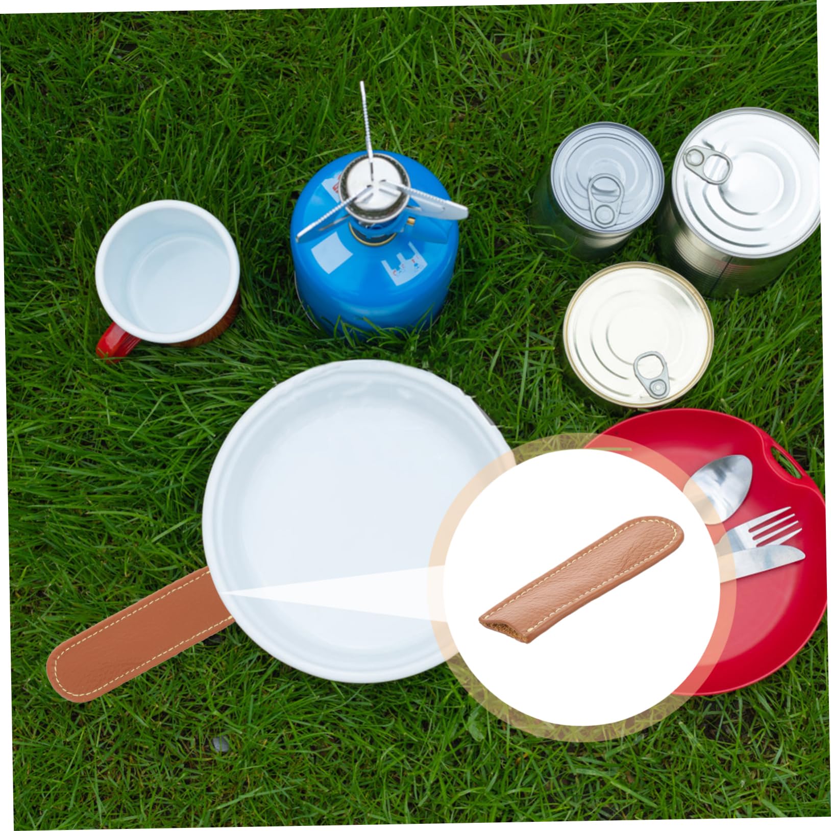 POPETPOP Camping Cup Handle Cover Heat Resistant Grip Protector for Outdoor Cookware Fit for Standard Handles Lightweight Durable Design Essential Camping