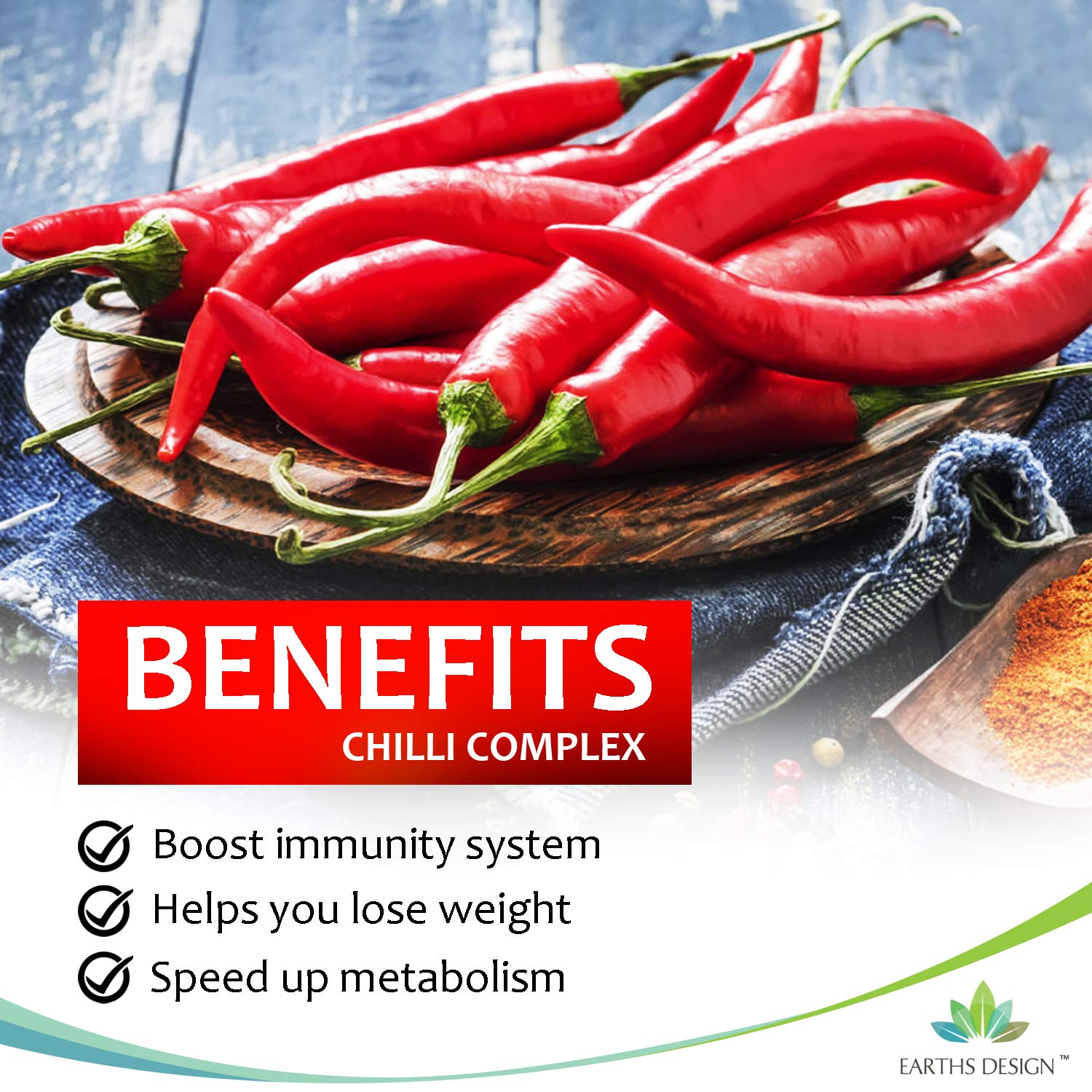 Buy Chilli Complex 800mg Capsaicin Cayenne Pepper Capsules with