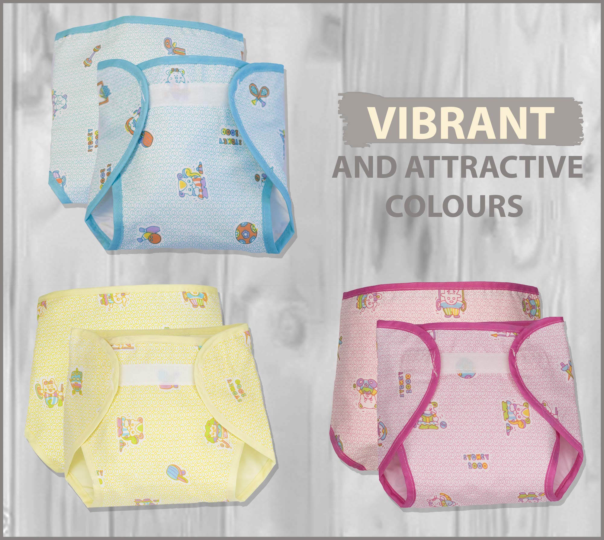 Mothers Choice Waterproof Diaper/Nappies Covers with Belt for Insert (XS, 3, count)