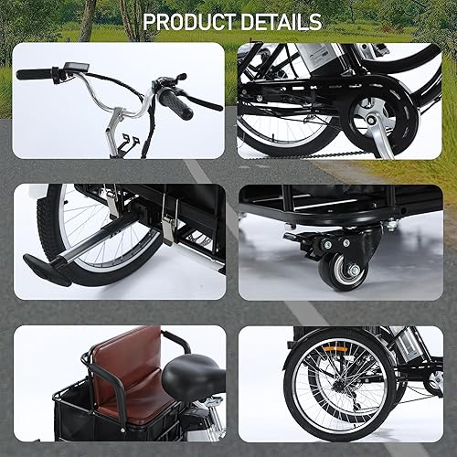 Miniatura 6 de Bicicleta de 3 ruedas para adultos Bicicletas eléctricas de tres ruedas