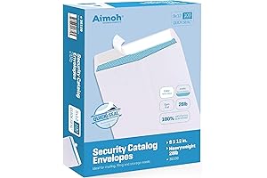 100 sobres para documentos de seguridad autosellantes blancos de 9 x 12...