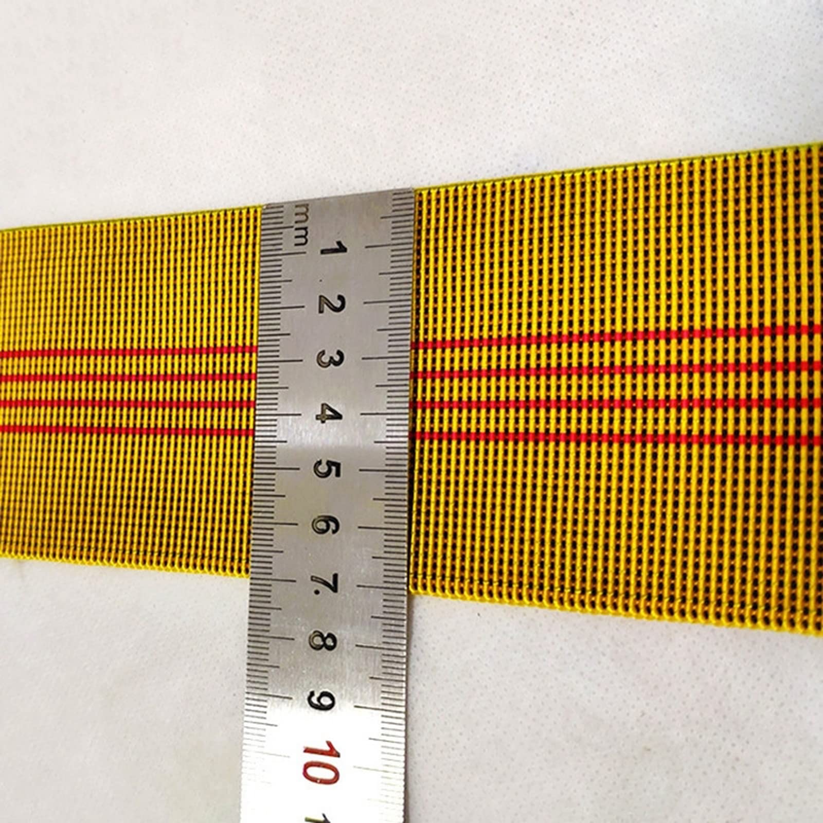 Nastro Elastico, Elastico for Cucire Cintura 33 Metri 7 cm di Larghezza Nastro Ispessito for divani materassi Vestiti Accessori(Yellow)