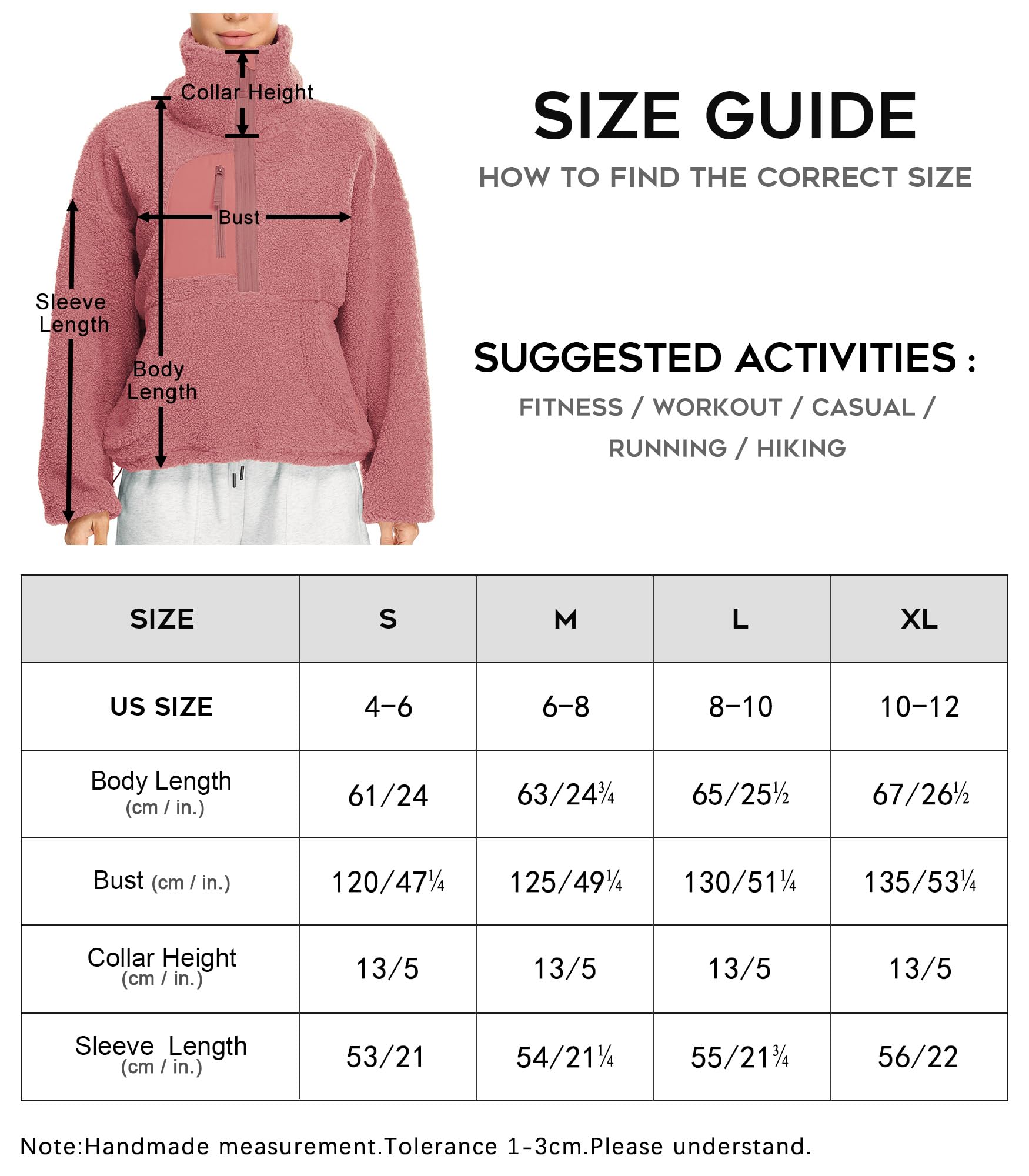 icyzone Sudadera de forro polar para mujer, con bolsillos y cordón