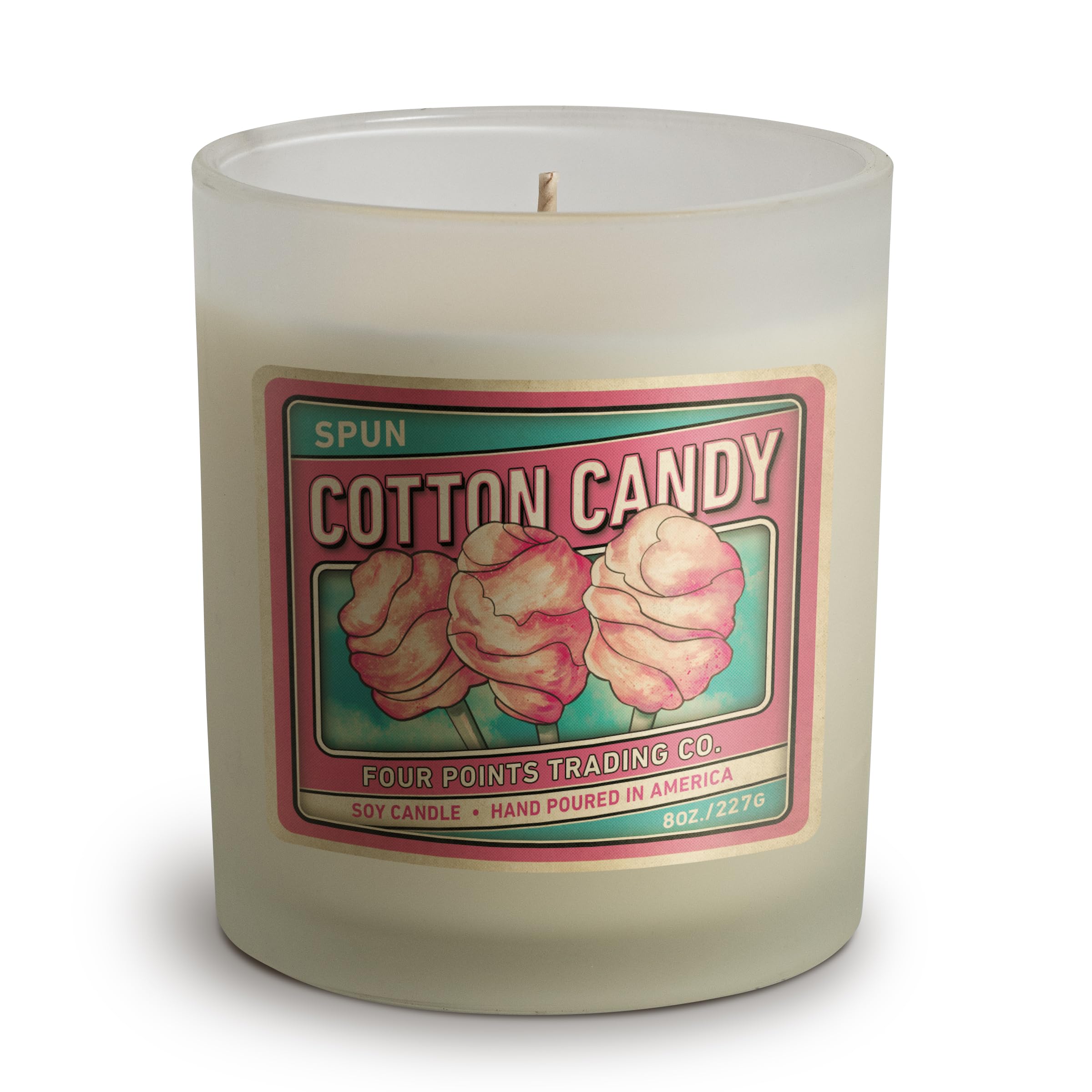 Cotton Candy - Candela profumata per aromaterapia, 226 ml, con barattolo