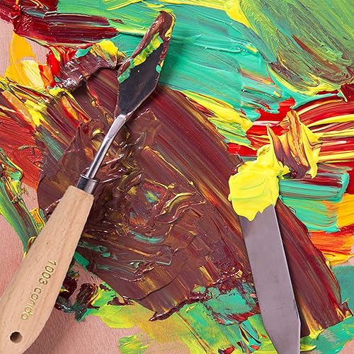 Miniatura 7 de CONDA - Conjunto de paletas, herramientas de pintura y cuchillos de metal con mango de madera