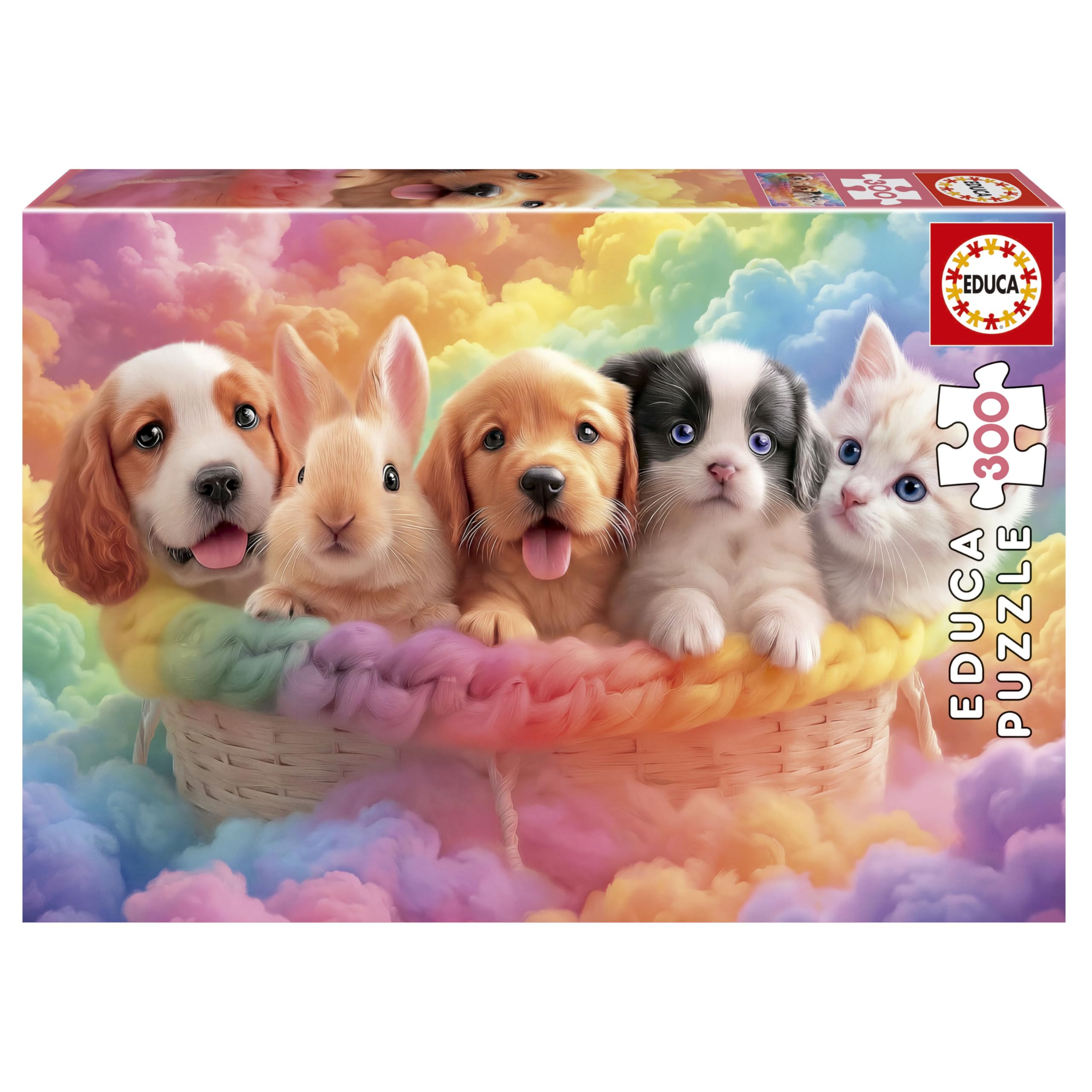 Educa - Puzzle Infantil de 300 Piezas | Amigos del Cesto | Medidas: 40 x 28 cm | Recomendado a Partir de 6 7 8 años (20494)