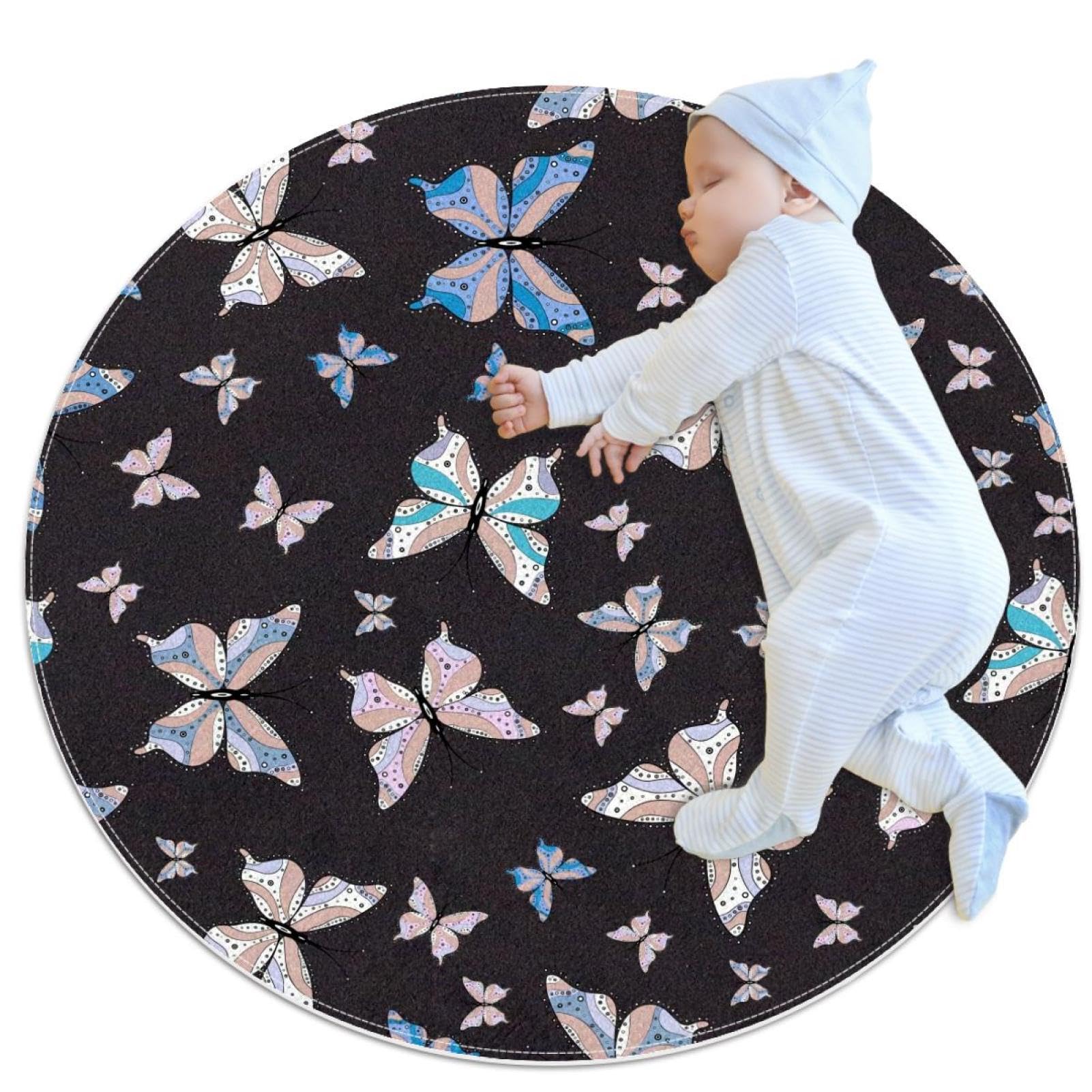 Tapis de salle de bain papillon antidérapant contre les sols glissants