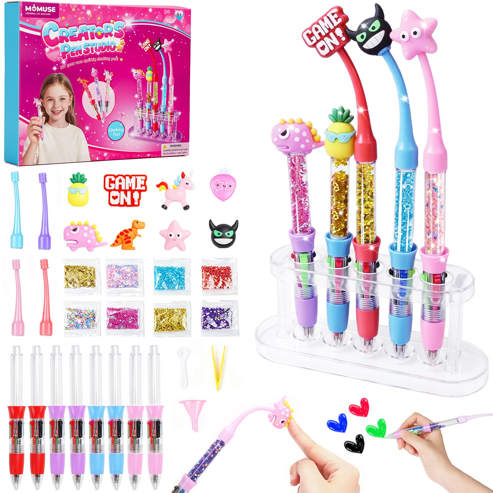 MOMUSE DIY Pen Making Kit, Pen Creator Studio, Crafts for Kids Ages 6-12
