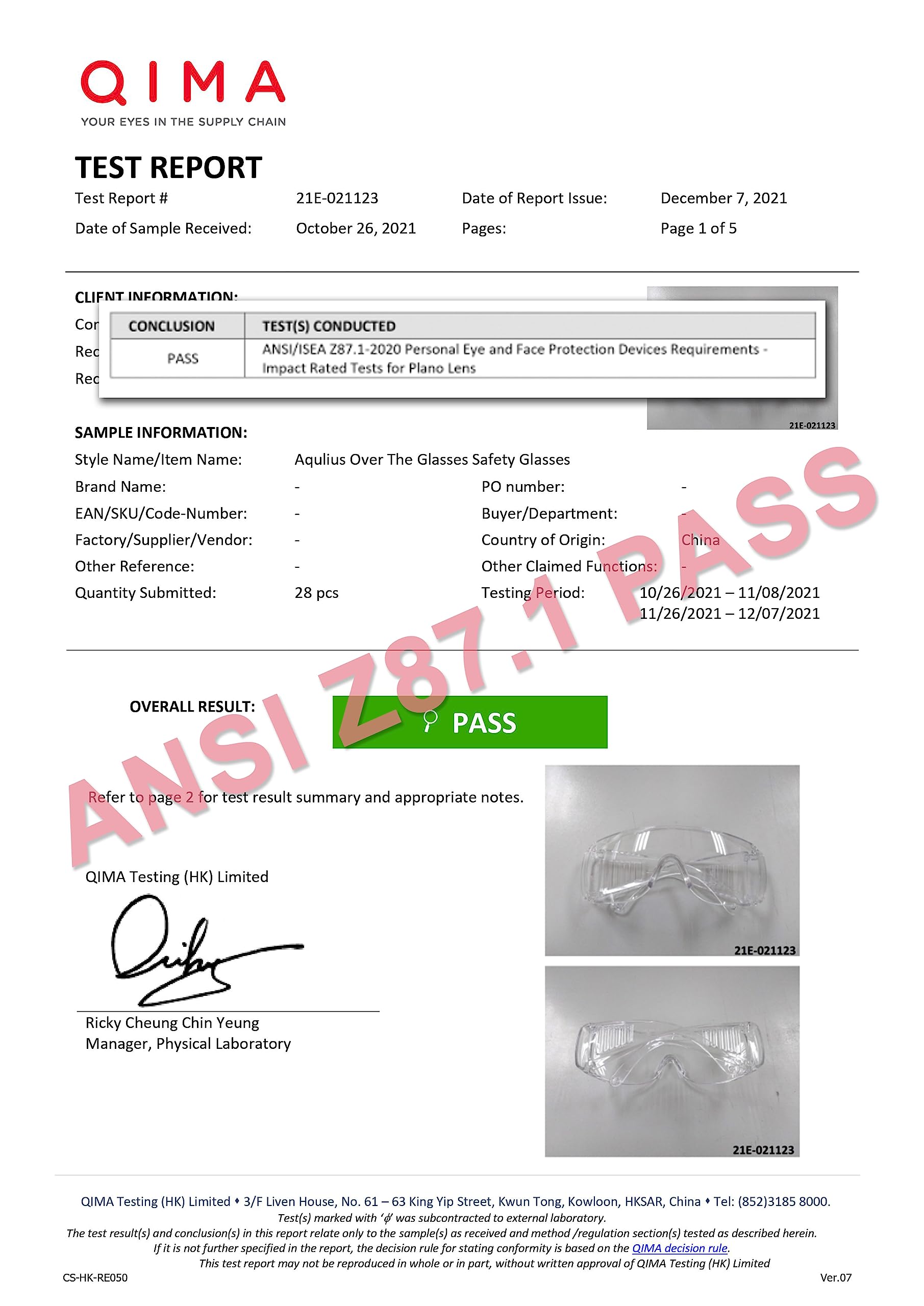 Aqulius Lot de 3 lunettes de sécurité sur lunettes (anti-buée et résistantes aux rayures) enveloppant une protection oculaire cristalline - Les lunettes de sécurité OTG
