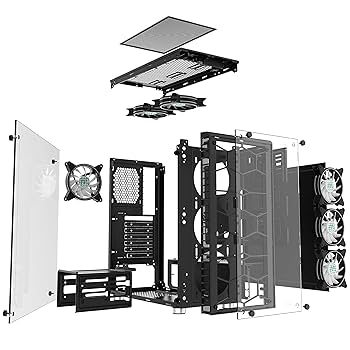 Amazon.co.jp: MUSETEX ATX ミッドタワー PC ゲーミングケース