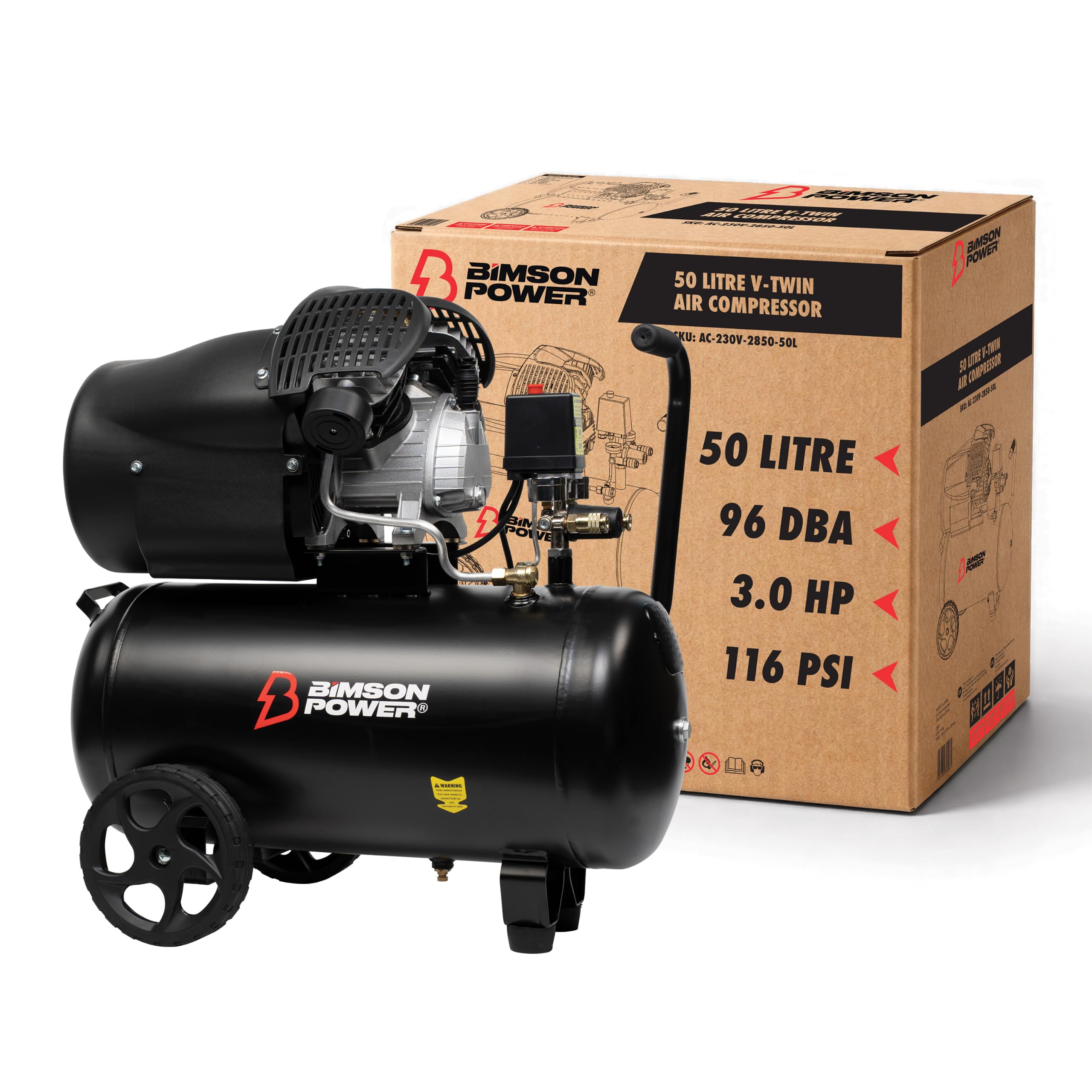 B&Q -  Air Compressor V-Twin 50 Litre